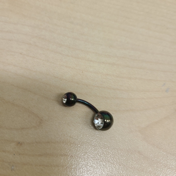 Rainbow black metal Navel Piercing - Picture 1 of 3